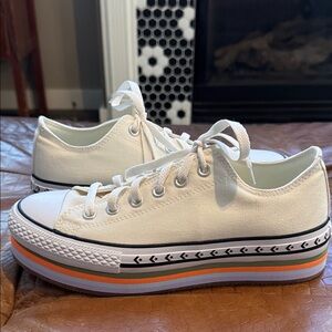 Converse Canvas Sneakers with Multicolor Sole